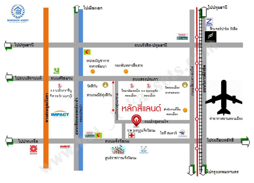 บ้านมือสองตกแต่งใหม่ หลักสี่แลนด์ ดอนเมือง บ้านแฝดหลังใหญ่ เนื้อที่ 35 ตร.ว. ฟังก์ชัน 3 ห้องนอน 2 ห้องน้ำจอดรถได้ 1 คัน บนทำเลดีที่สุด ใกล้สนามบินดอนเมือง ทางด่วน "ศรีสมาน" และรถไฟฟ้าสายสีแดง "สถานีการเคหะ"...